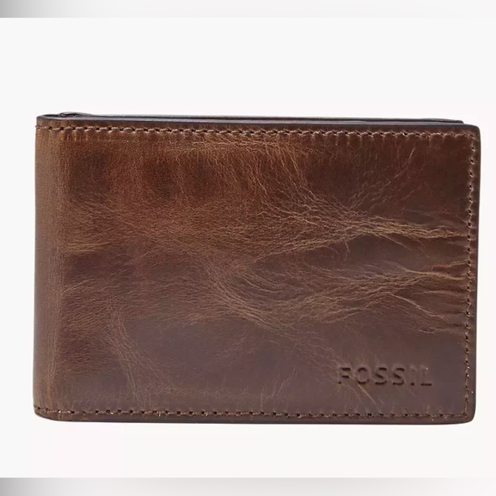 Fossil Money Clip Bifold Wallet